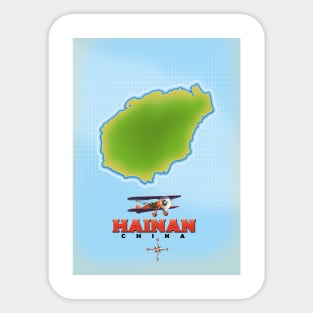 Hainan China map Sticker